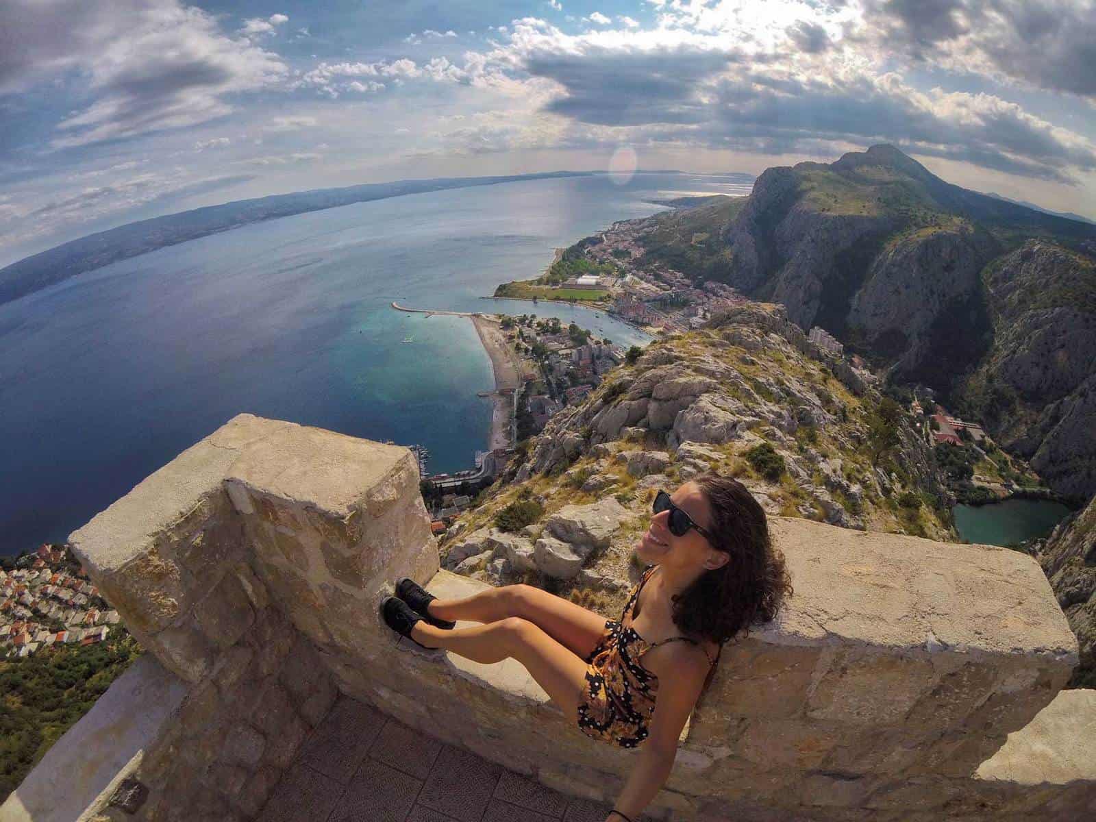 Get a view at Omis Fortress while road tripping Croatia.